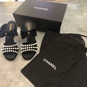 like new Chanel Velvet Mules